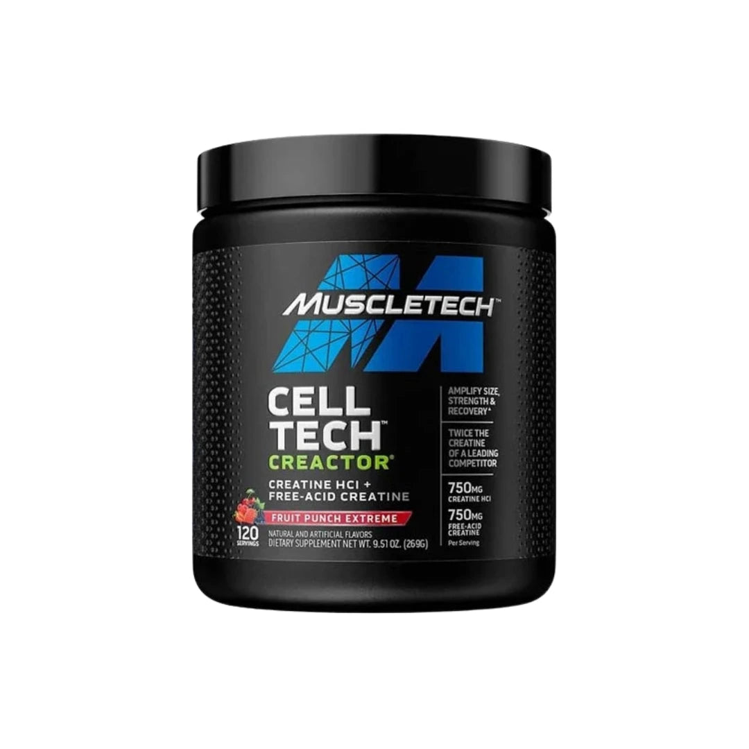 MuscleTech Cell-Tech Creatine 120 Servings muscle building supplement
Cell-Tech Creatine MuscleTech strength and power formula
MuscleTech Cell-Tech advanced creatine powder