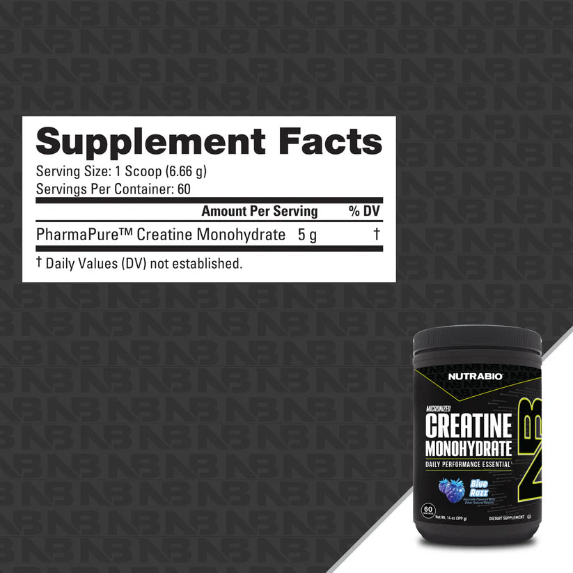 NutraBio Micronized Flavored Creatine Monohydrate 399gm