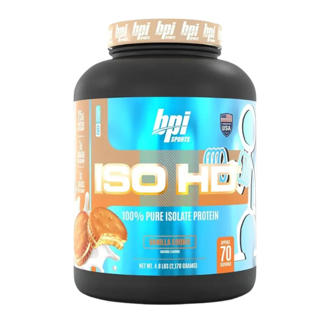BPI Sports ISO HD 4.8lbs Vanilla whey protein isolate

BPI ISO HD Vanilla flavor protein powder 4.8lbs