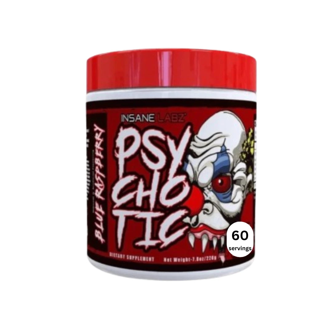 Psychotic Red Pre-Workout 60 Servings – Extreme Energy and Focus for Intense Workouts

Pre-Workout Supplement – Psychotic Red 60 Servings for Performance & Endurance