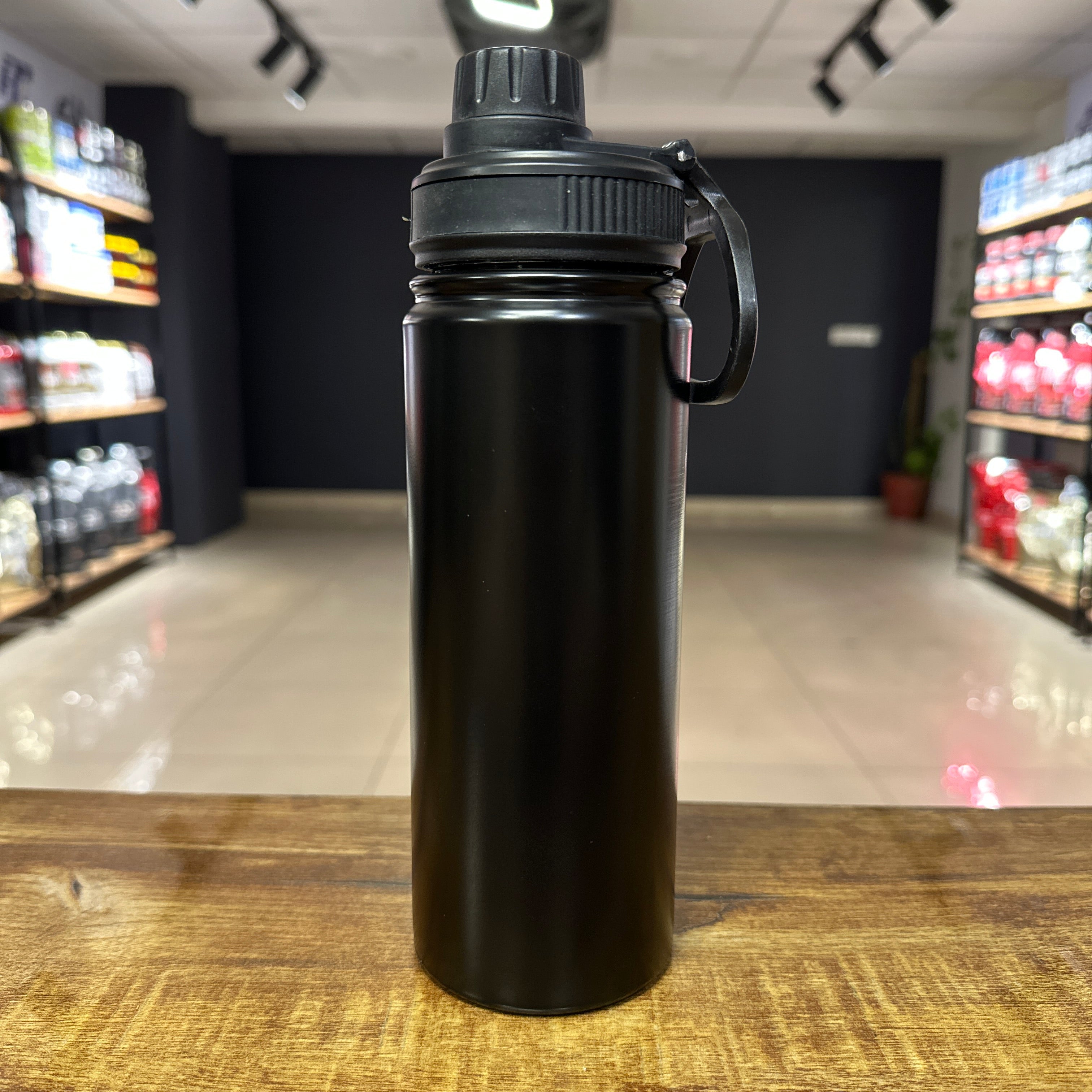 600ML Black Water Bottle with Handle